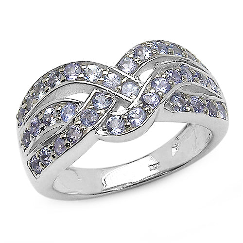 1.26 Carat Genuine Tanzanite .925 Sterling Silver Ring by Bids.com