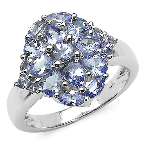 1.74 Carat Genuine Tanzanite .925 Sterling Silver Ring by Bids.com