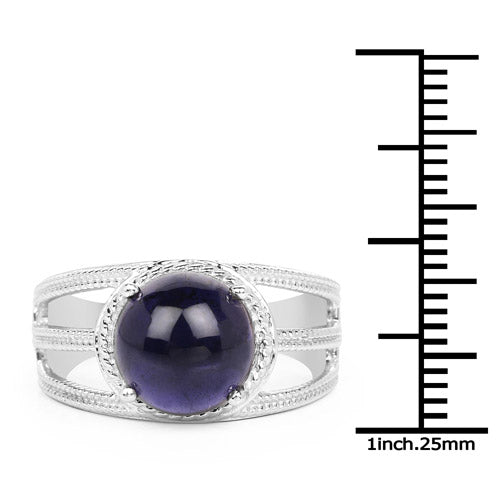 3.65 Carat Genuine Iolite .925 Sterling Silver Ring by Bids.com