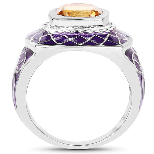 2.00 Carat Genuine Citrine .925 Sterling Silver Ring by Bids.com