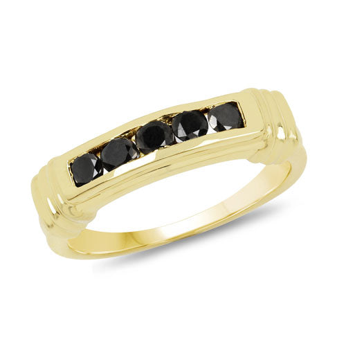 0.50 Carat Genuine Black Diamond .925 Sterling Silver Ring by Bids.com