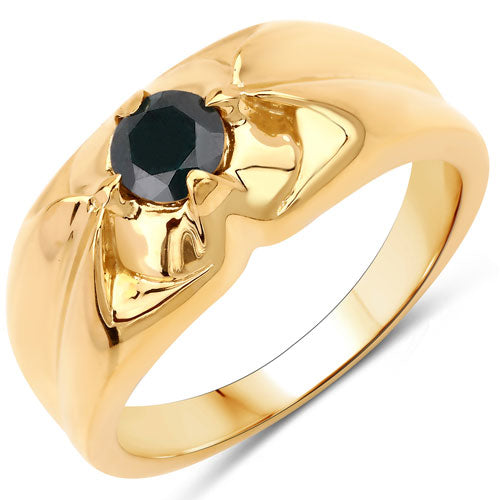 0.50 Carat Genuine Black Diamond .925 Sterling Silver Ring by Bids.com