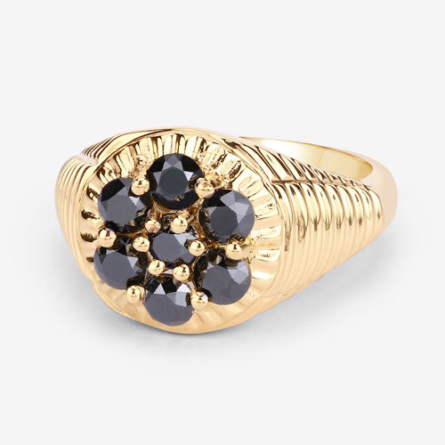 0.91 Carat Genuine Black Diamond .925 Sterling Silver Ring by Bids.com