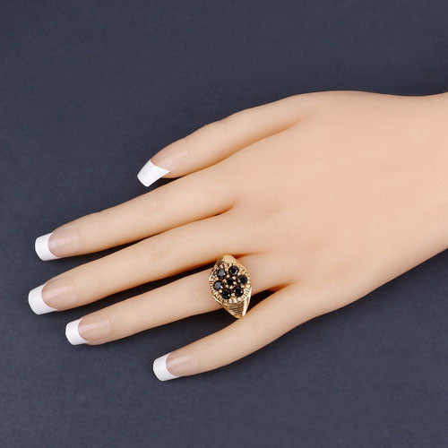 0.91 Carat Genuine Black Diamond .925 Sterling Silver Ring by Bids.com