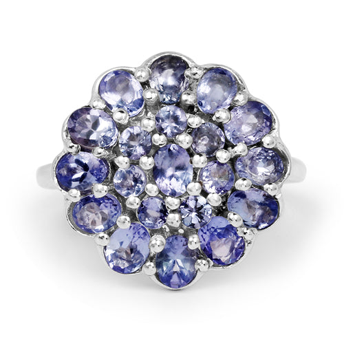 2.70 Carat Genuine Tanzanite .925 Sterling Silver Ring by Bids.com
