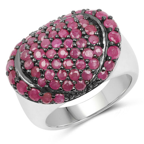 3.35 Carat Genuine Ruby .925 Sterling Silver Ring by Bids.com
