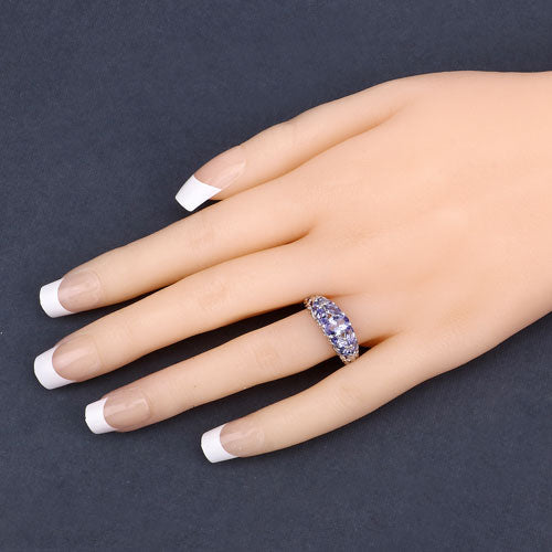 1.63 Carat Genuine Tanzanite .925 Sterling Silver Ring by Bids.com