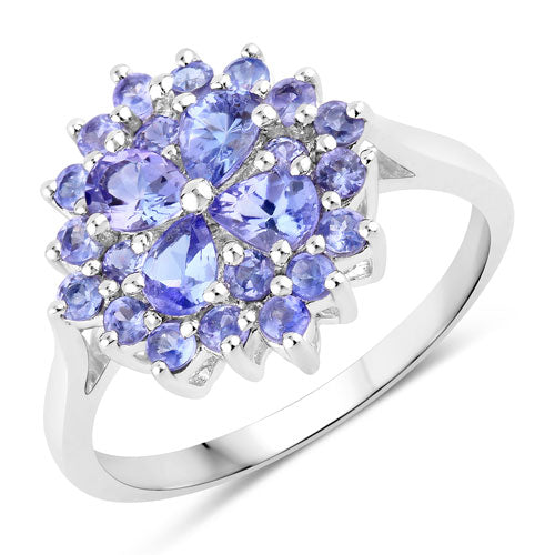 1.16 Carat Genuine Tanzanite .925 Sterling Silver Ring by Bids.com