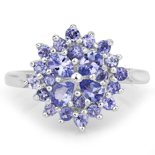 1.16 Carat Genuine Tanzanite .925 Sterling Silver Ring by Bids.com
