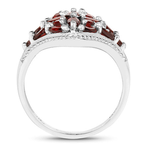 2.24 Carat Genuine Garnet .925 Sterling Silver Ring by Bids.com