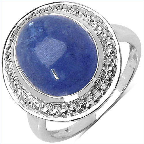 7.10 Carat Genuine Tanzanite .925 Sterling Silver Ring by Bids.com