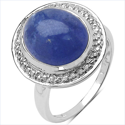 7.10 Carat Genuine Tanzanite .925 Sterling Silver Ring by Bids.com