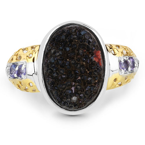 4.74 Carat Genuine Multi Stones .925 Sterling Silver Ring by Bids.com