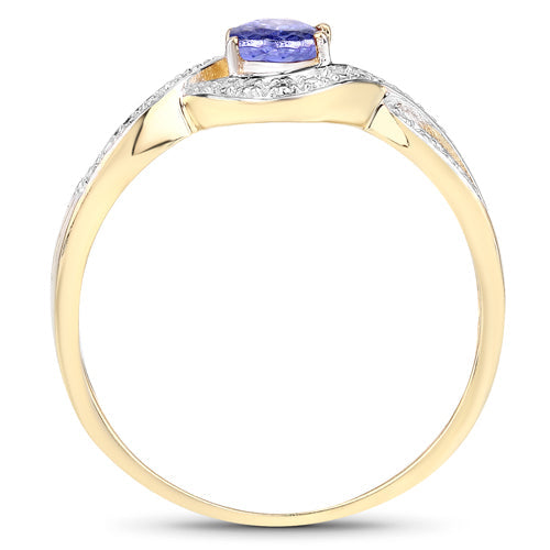 0.75 Carat Genuine Tanzanite .925 Sterling Silver Ring by Bids.com
