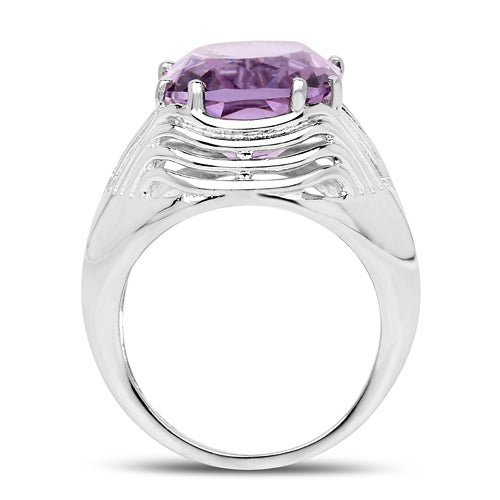 10.02 Carat Genuine Amethyst .925 Sterling Silver Ring by Bids.com