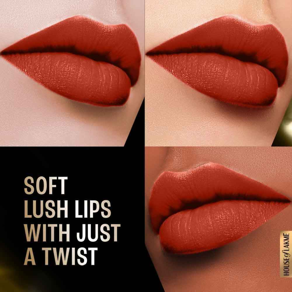 Lakme Forever Matte Lipstick, Made With French Rose Oil Extracts - Red Orchid
