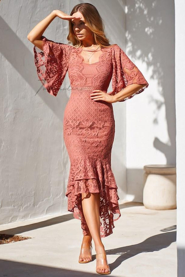 Reyna Dress - Mauve DestGlow