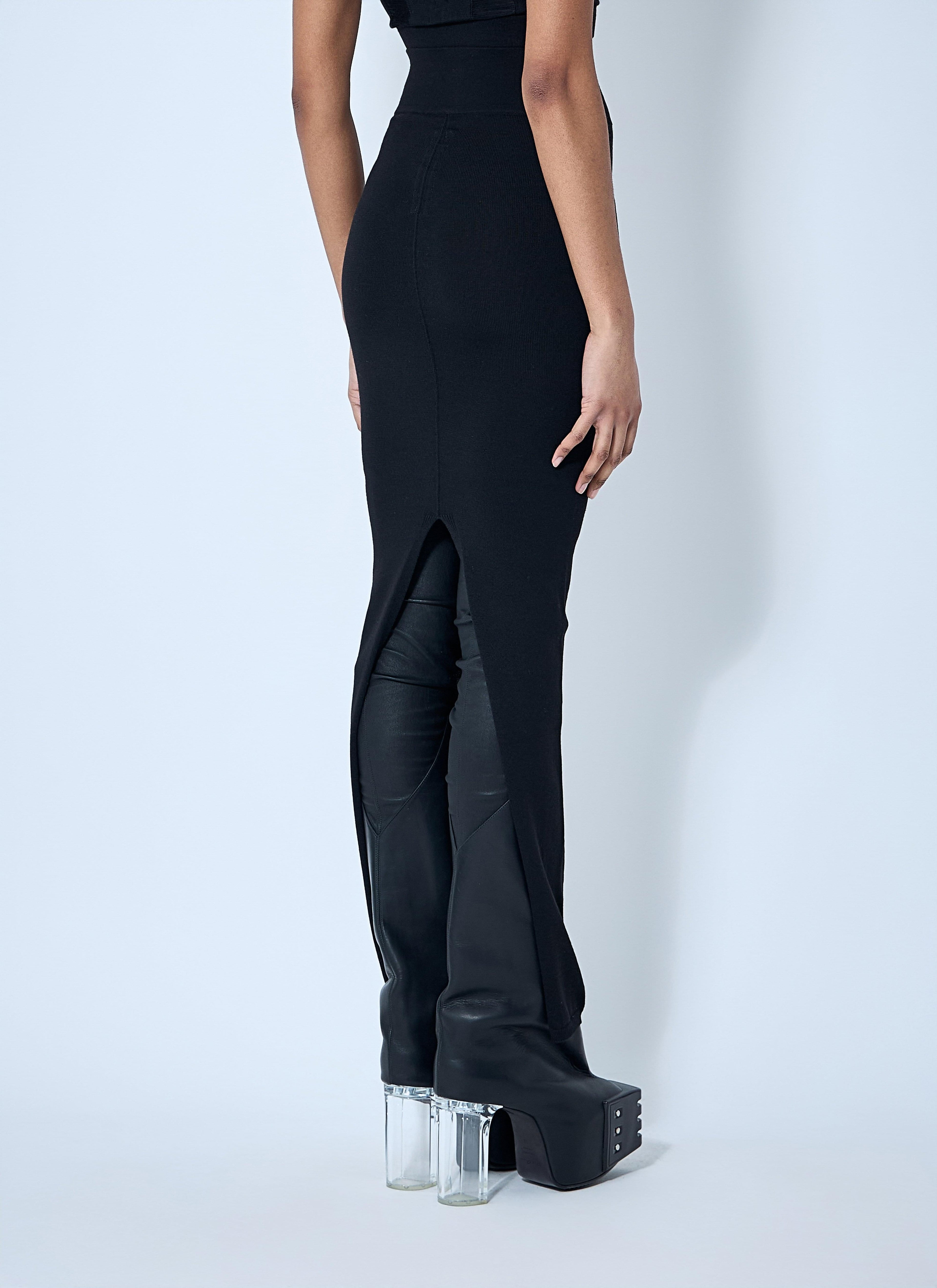 Rick owens women wool knit maxi skirt