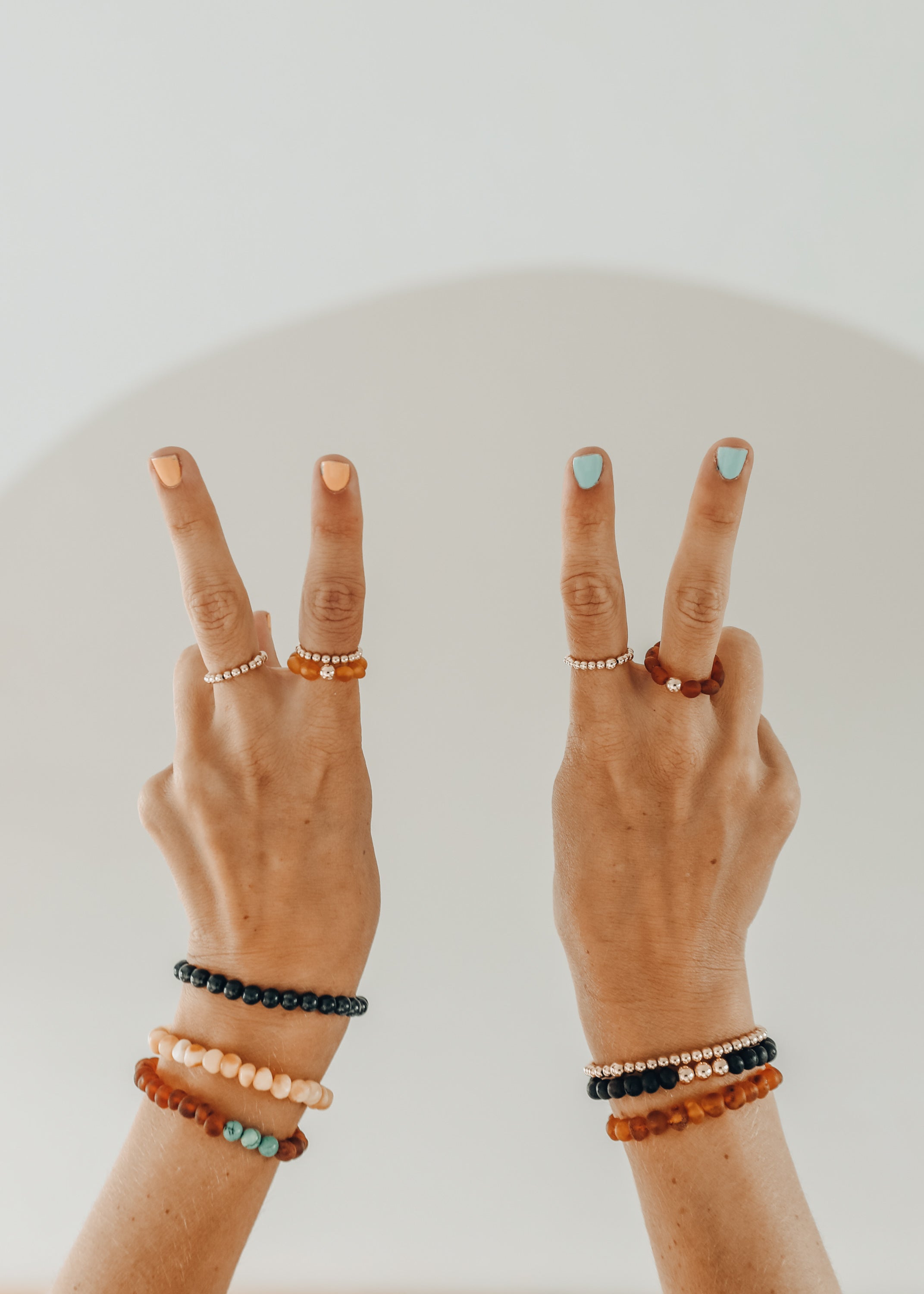 14k Gold Filled || Beaded Stretch Ring || Stackable by CanyonLeaf