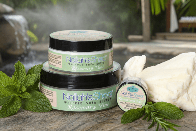 Rosemary and Mint Whipped Shea Body Butter by Nailah&