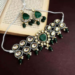 Joban Fashion Kundan Necklace Set-Green