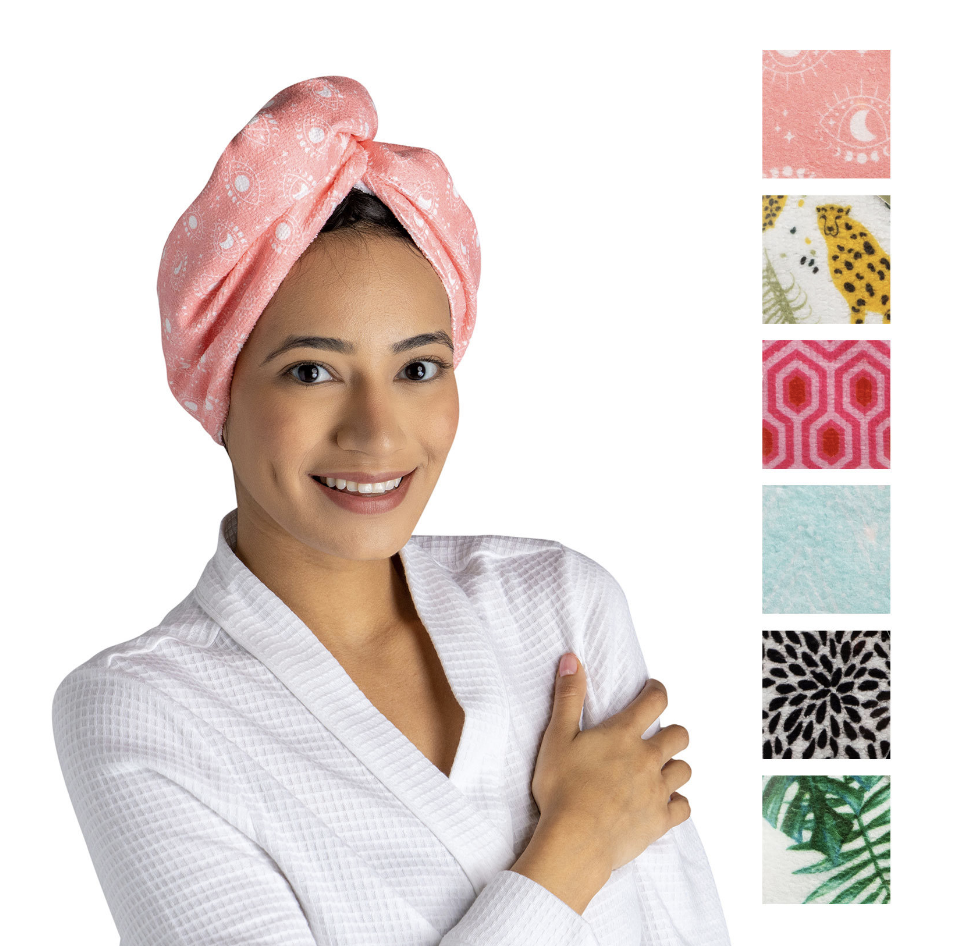 Lemon Lavender Plot Twist Microfiber Turbo Towel