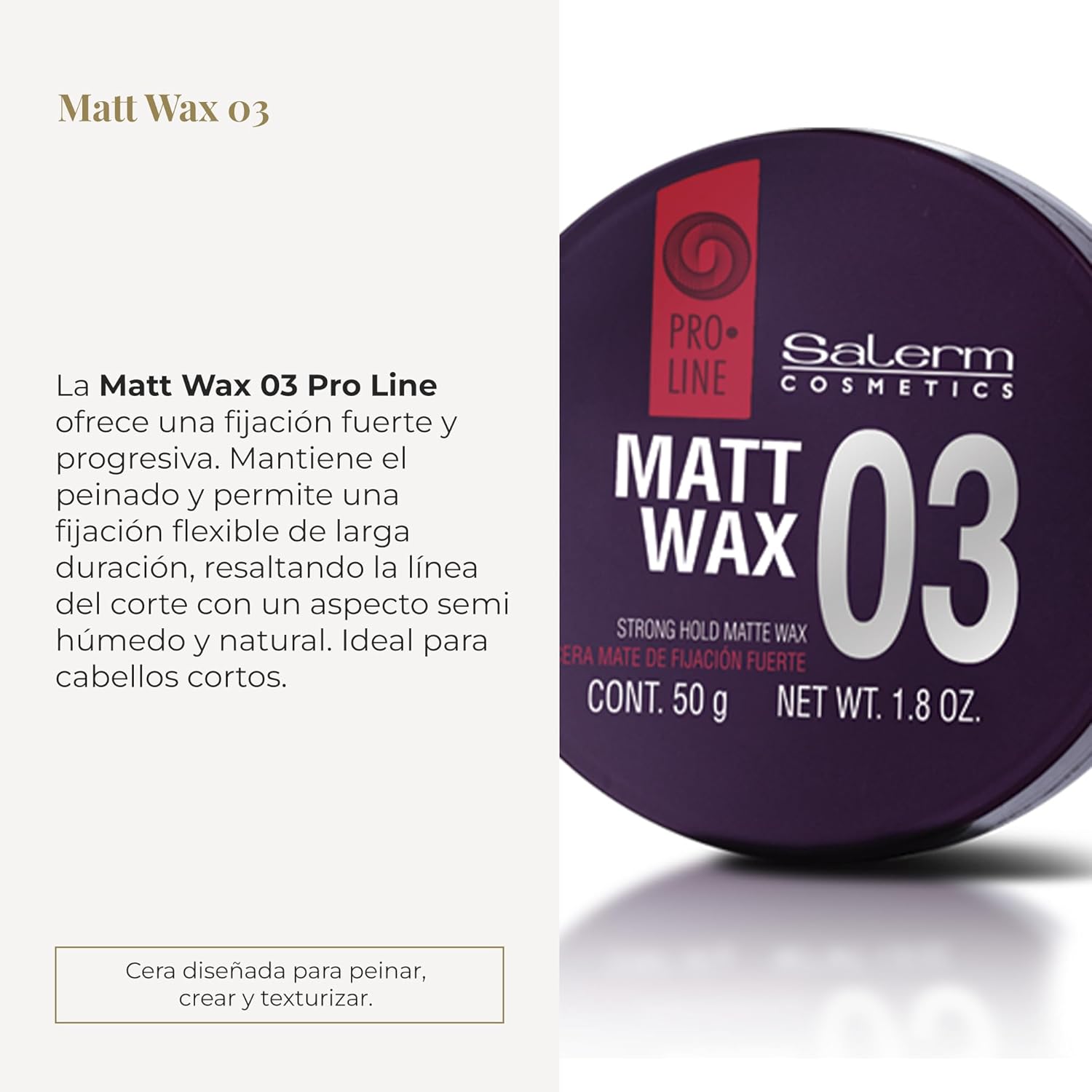 Salerm Pro Line Matt Wax Hair Wax 1.8 oz