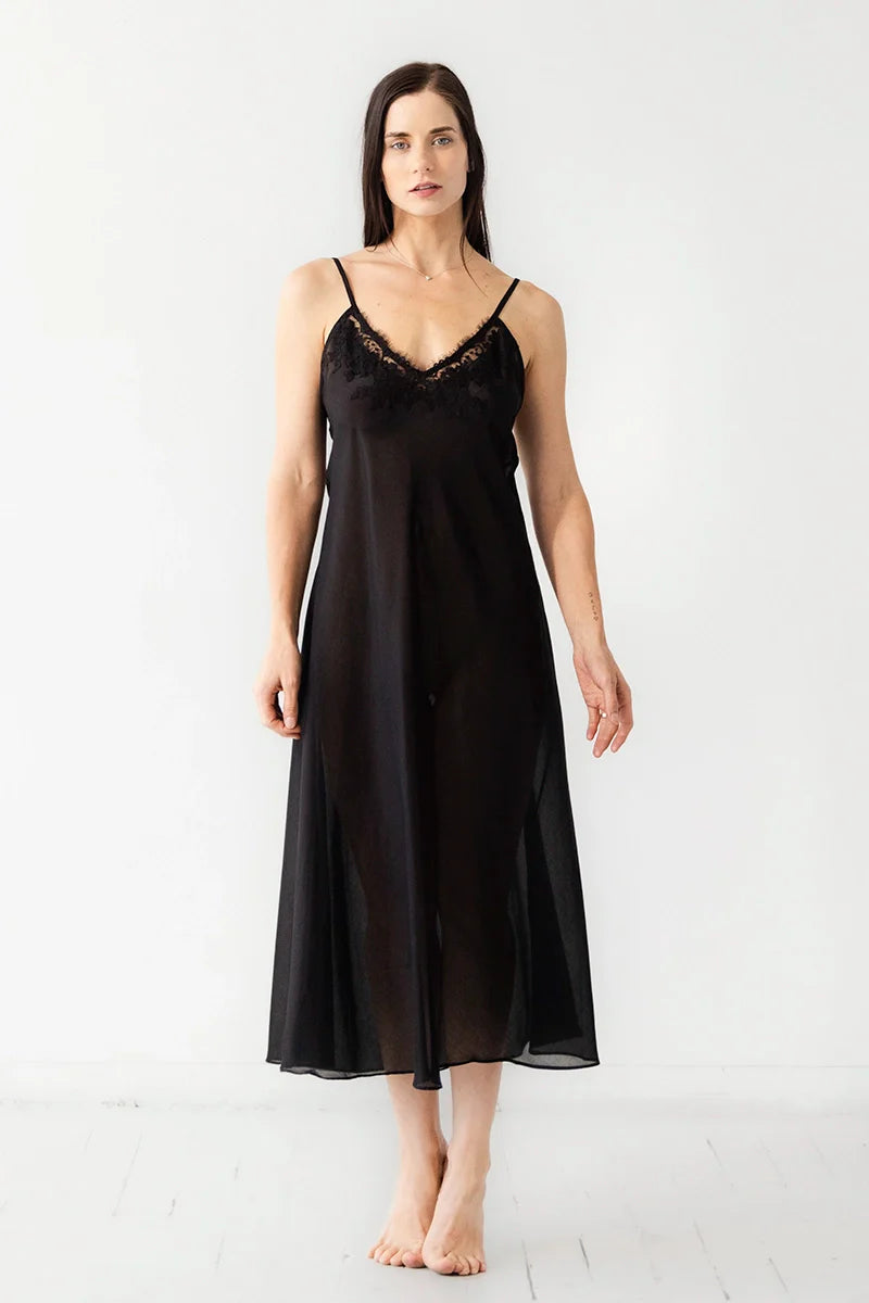 Serafina Cotton/Silk Long Gown - DestGlow