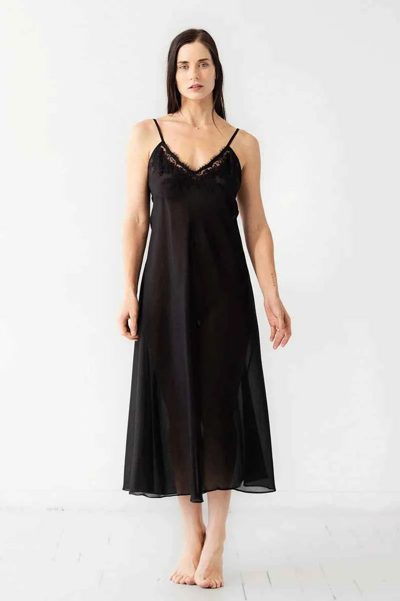 Serafina Cotton/Silk Long Gown