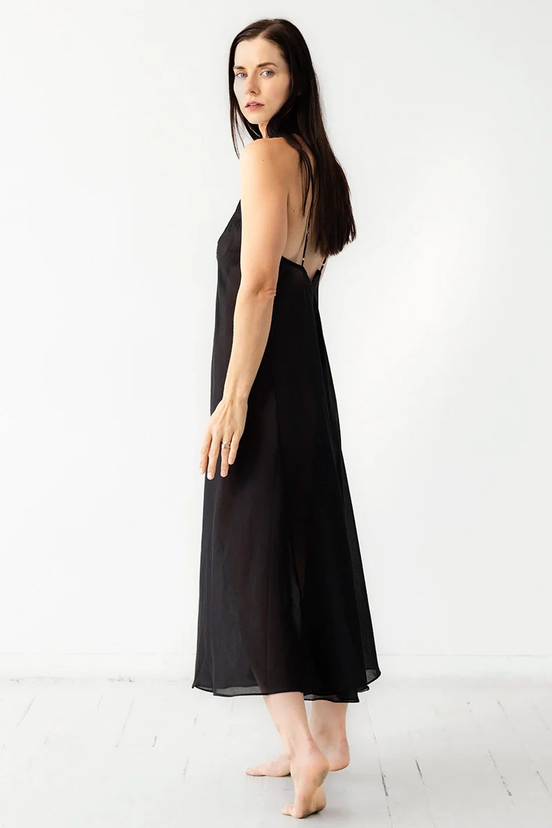 Serafina Cotton/Silk Long Gown - DestGlow