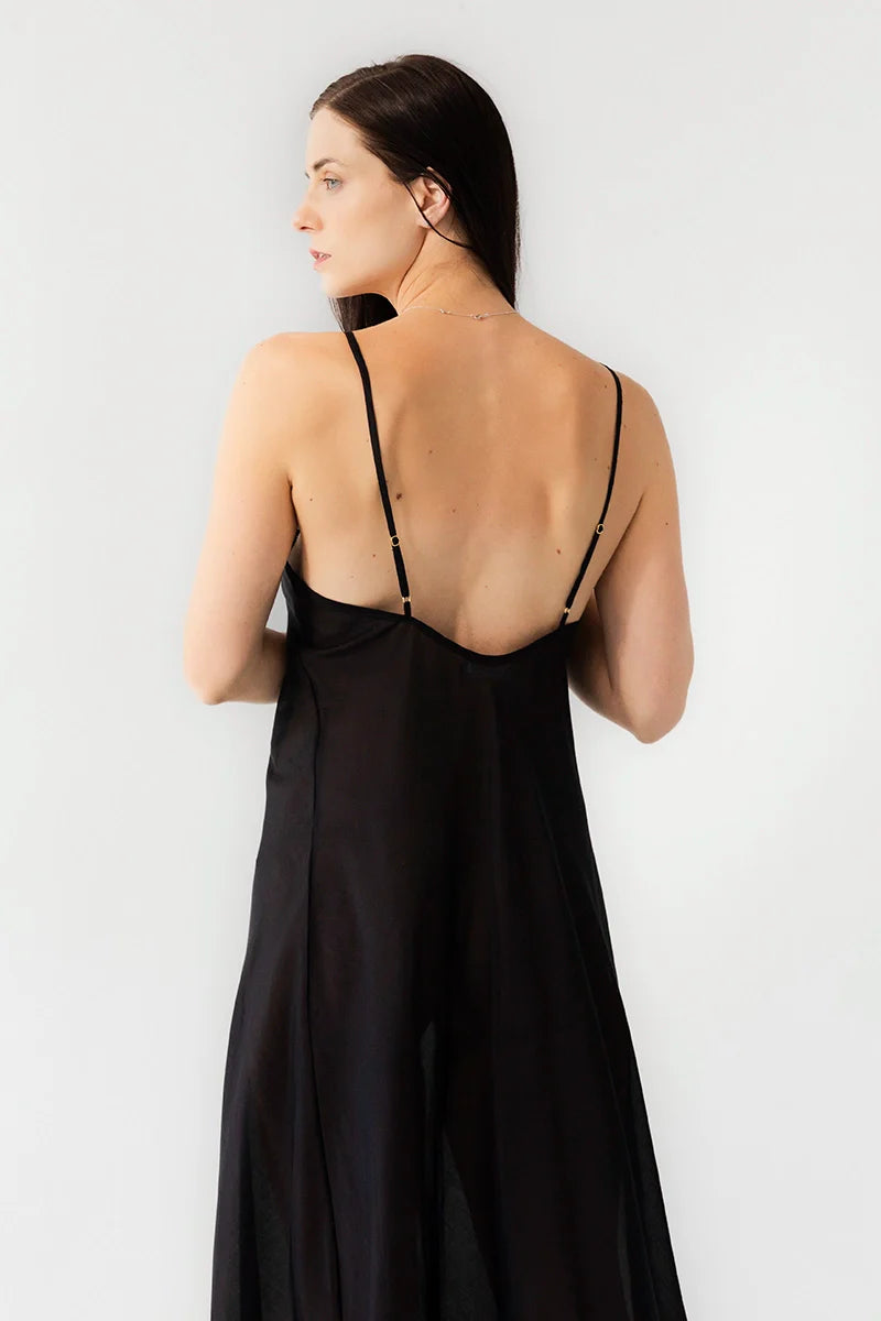 Serafina Cotton/Silk Long Gown - DestGlow