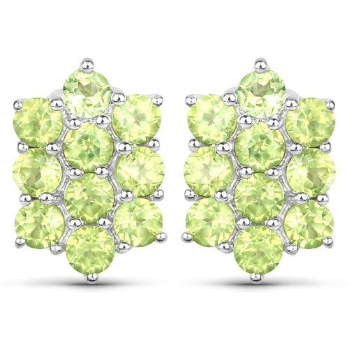 6.80 Carat Genuine Peridot .925 Sterling Silver 3 Piece Jewelry Set (Ring, Earrings, and Pendant w/ Chain) by Bids.com