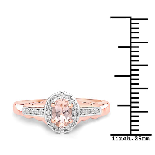 1.98 Carat Genuine Morganite and White Topaz .925 Sterling Silver 3 Piece Jewelry Set (Ring, Earrings, and Pendant w/ Chain) DestGlow