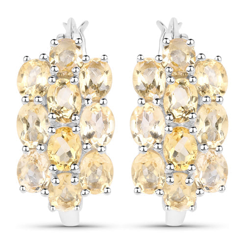 8.32 Carat Genuine Citrine .925 Sterling Silver 3 Piece Jewelry Set (Ring, Earrings, and Pendant w/ Chain) by Bids.com