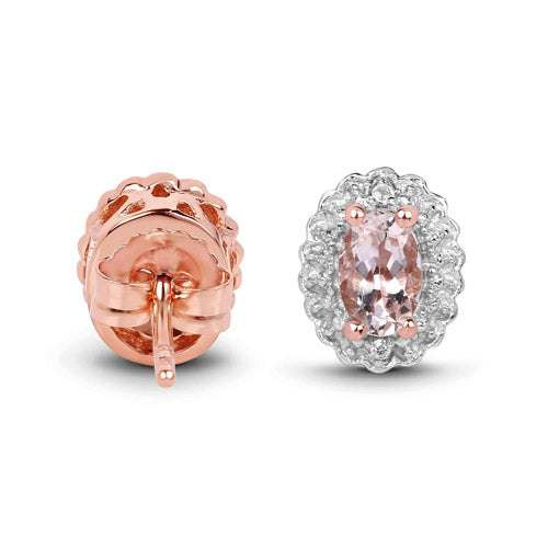 2.28 Carat Genuine Morganite and White Topaz .925 Sterling Silver 3 Piece Jewelry Set (Ring, Earrings, and Pendant w/ Chain) by Bids.com