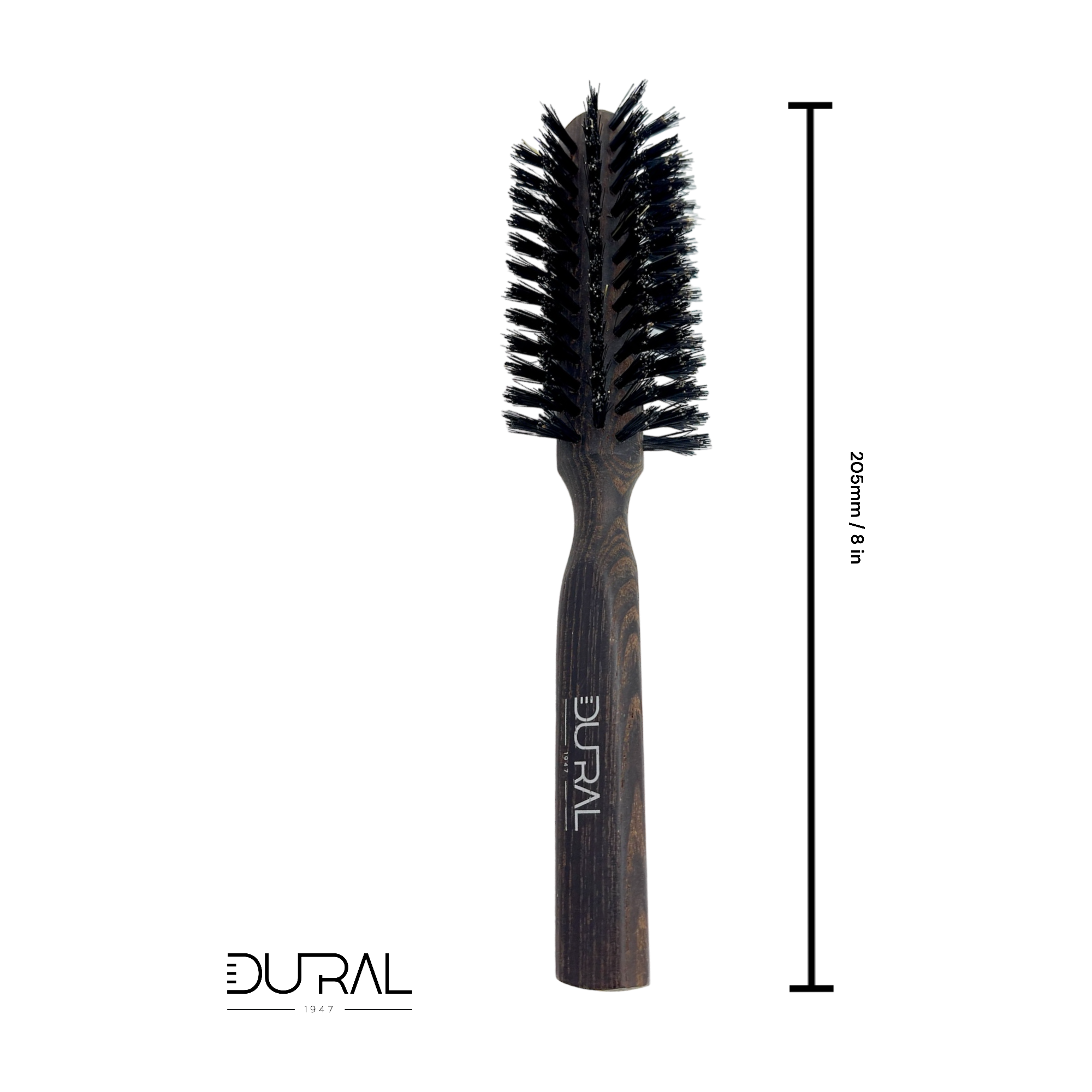 Dural Thermo ash wood half round hair brush with boar bristles - 8 rows by Pasteur Pharmacy