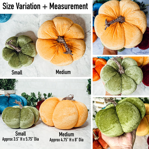 Handcrafted Velvet Pumpkins - Luxury Fall Decor