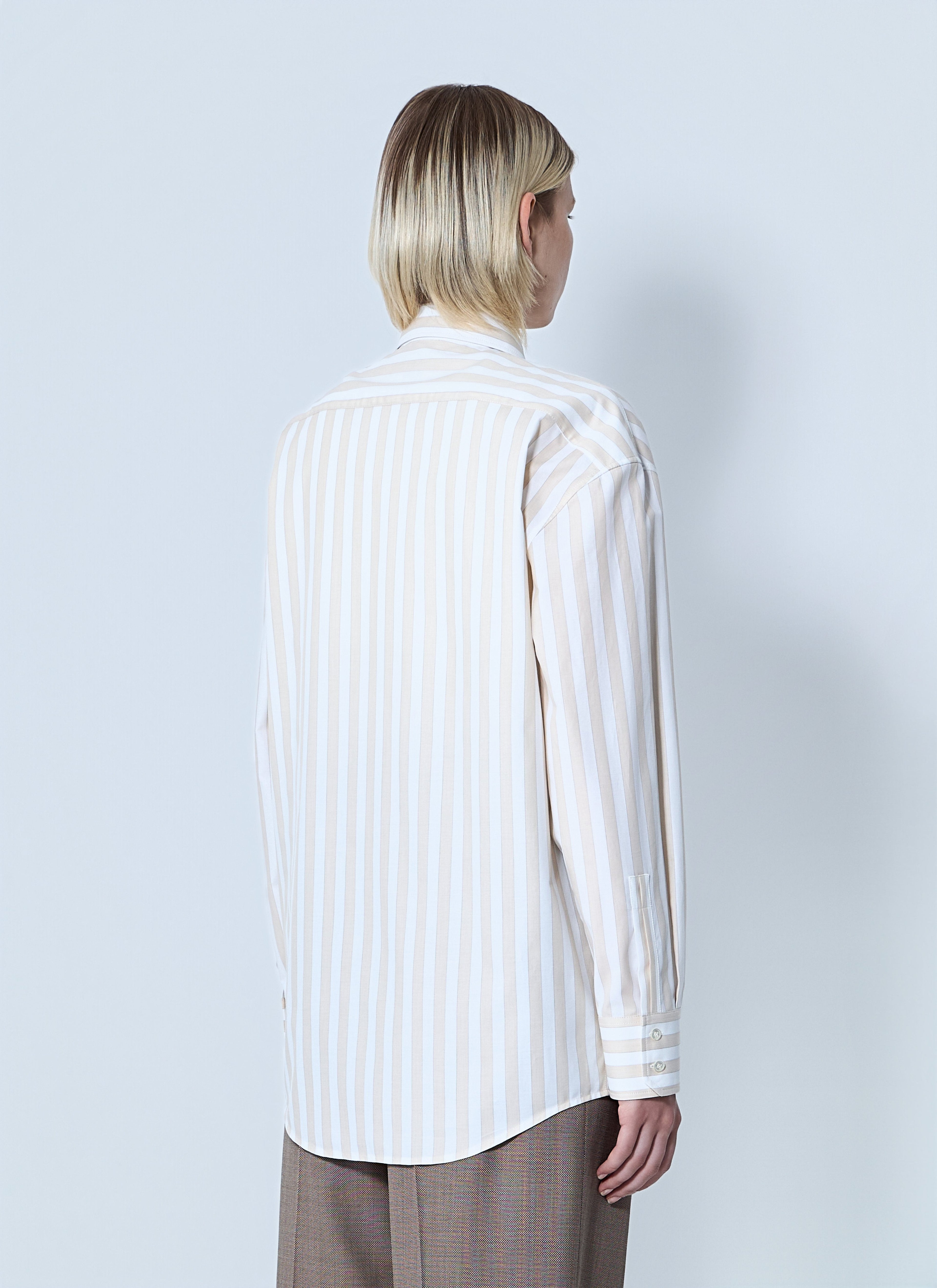 Saint Laurent Women Striped Button-Down Shirt by Luosophy