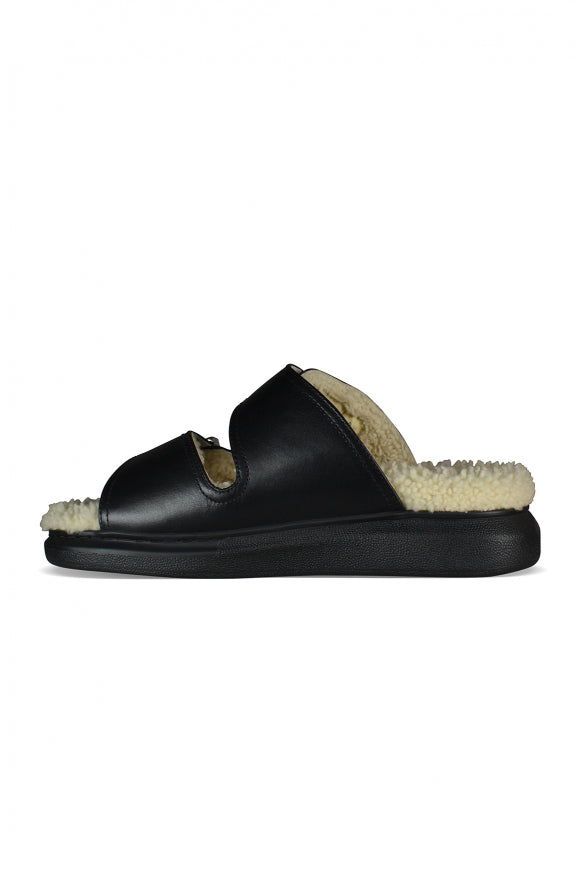 Alexander Mcqueen Women Shearling-Lined Slides by Luosophy