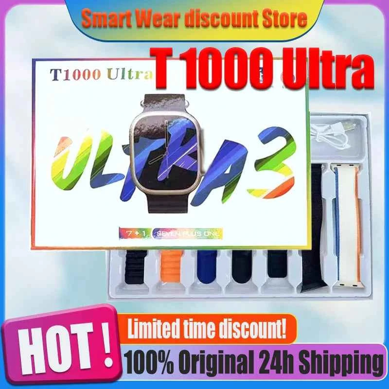 T1000 Ultra 7 Smartwatch with Multiple Bands