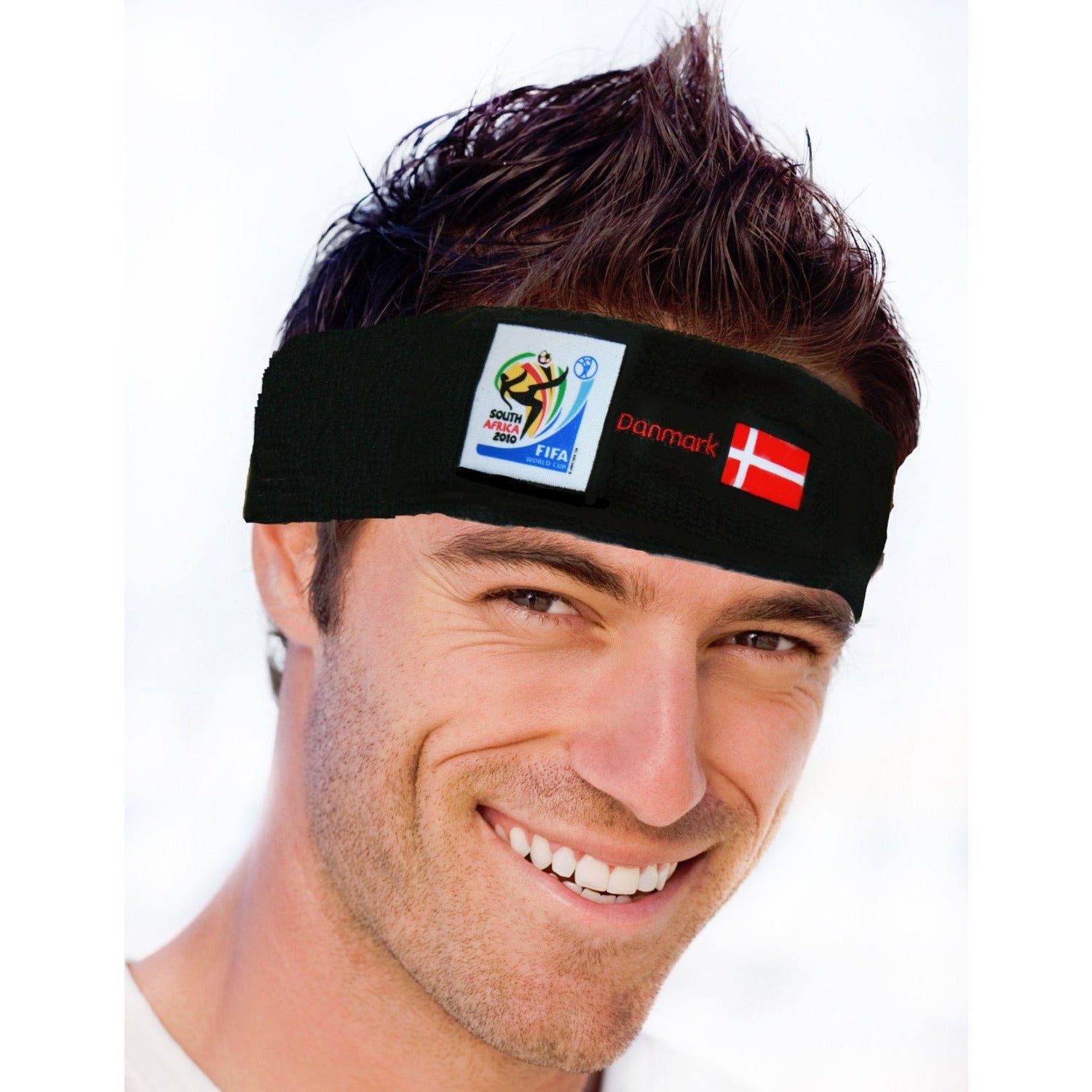 Denmark World Cup Soccer Headband - Vintage Collectible Official FIFA Licensed