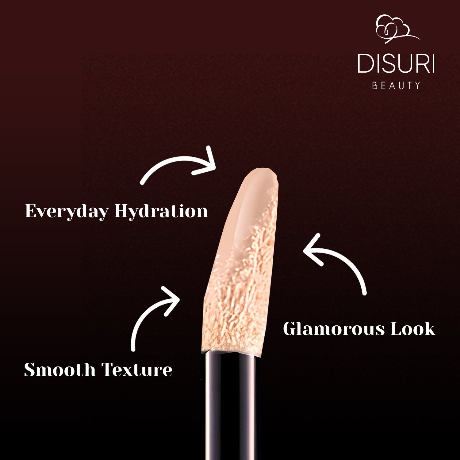 DISURI Beauty Glossy Blast Lip Gloss - Frosted Cake (M46)