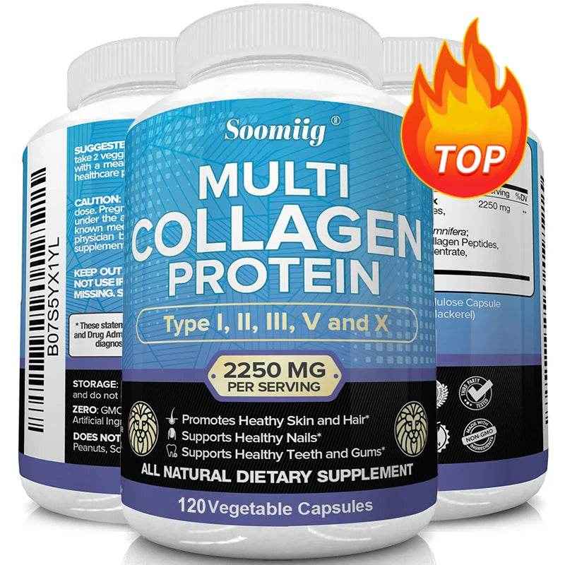 Multi-Collagen Capsules for Skin Health - 120 Veggie Caps