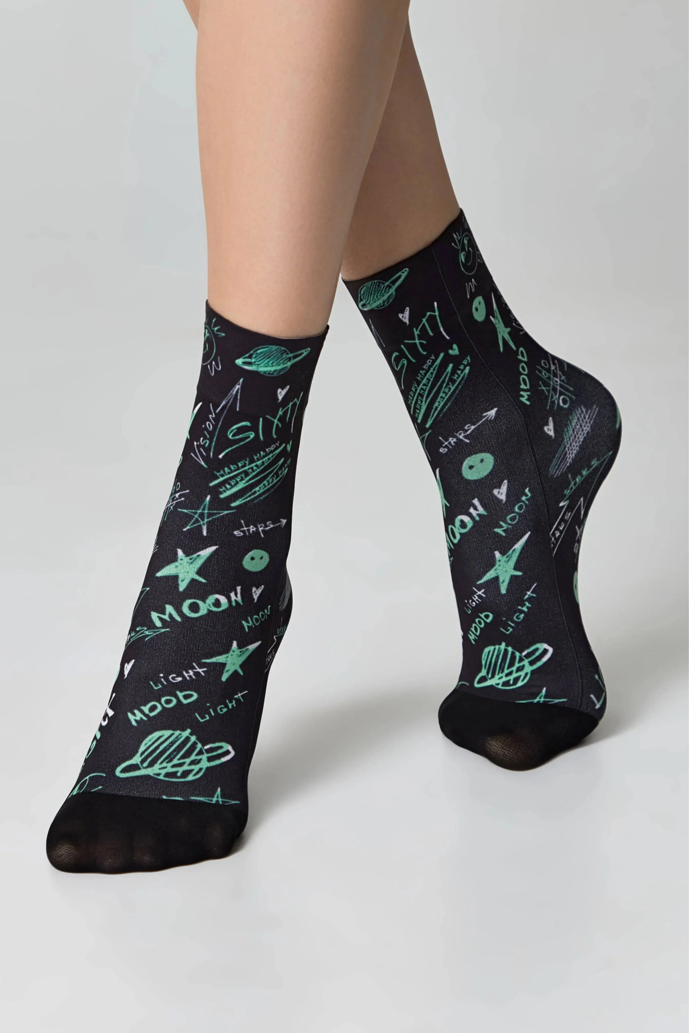 Dense Socks Conte Fantasy 913 - Moon Pattern by TheRanok.com