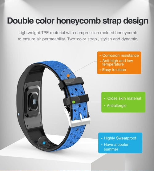 Waterproof Smart Fitness Tracker Watch - GPS Heart Rate Monitor Activity Tracker for Swimming Running Cycling