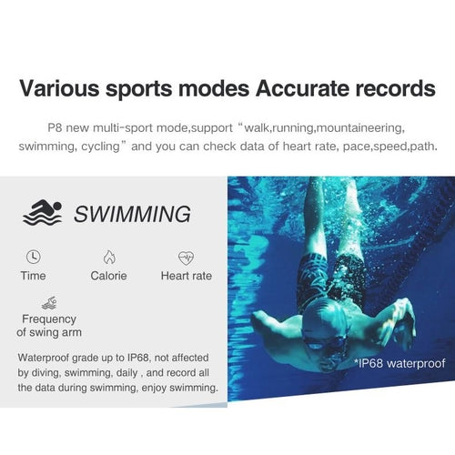 Waterproof Smart Fitness Tracker Watch - GPS Heart Rate Monitor Activity Tracker for Swimming Running Cycling