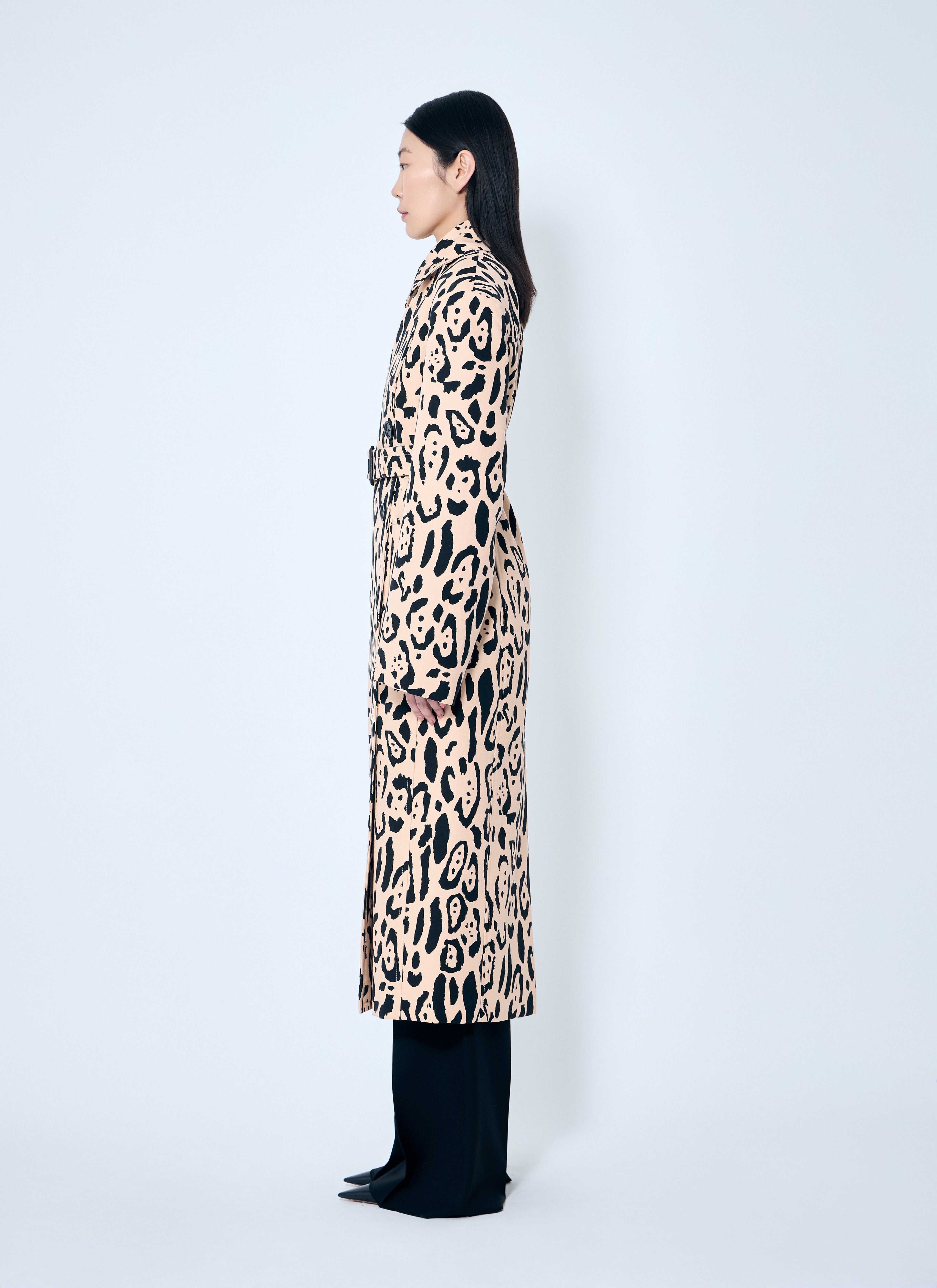 Sportmax Women Animal-Print Trench Coat by Luosophy