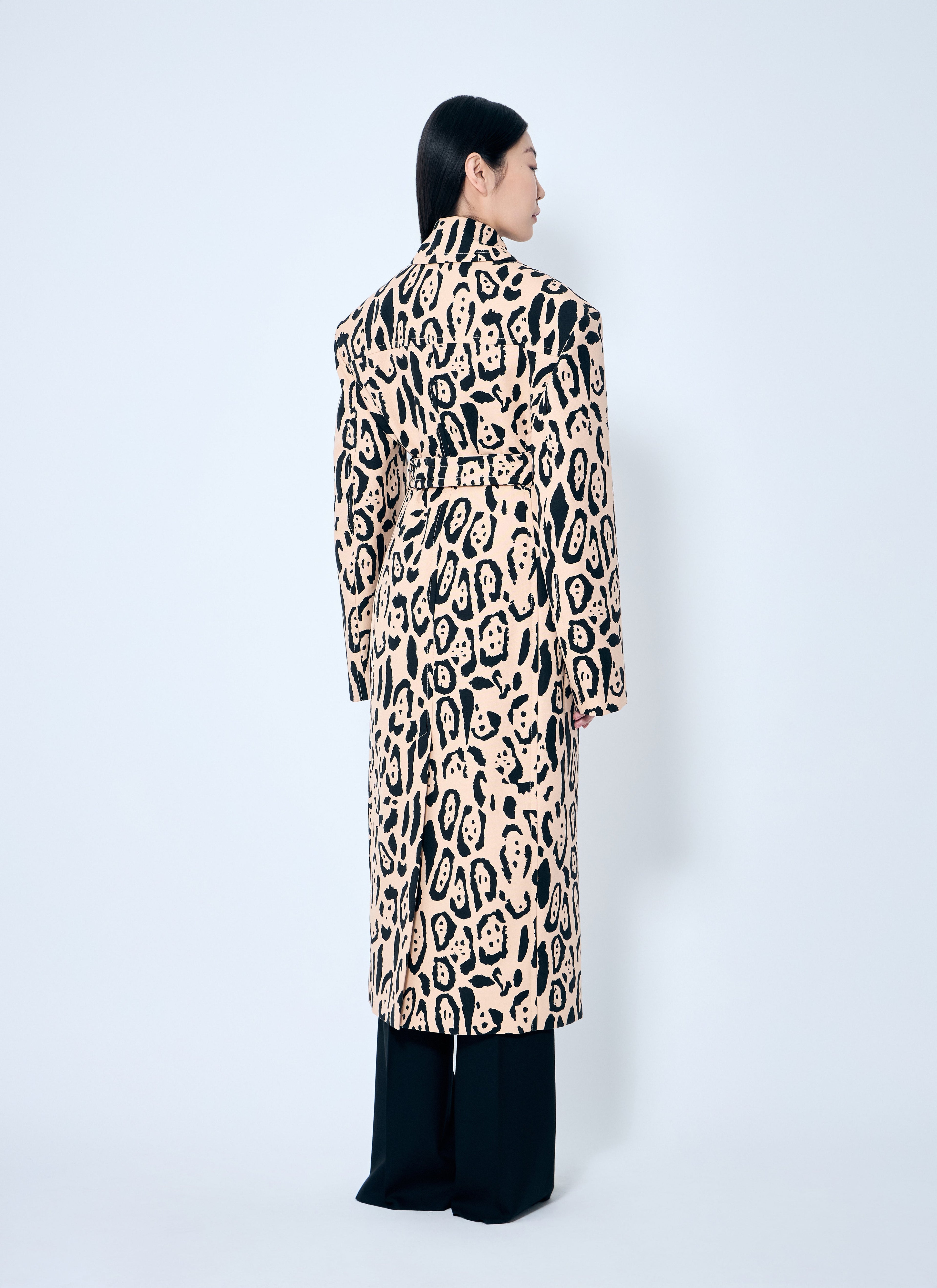 Sportmax Women Animal-Print Trench Coat by Luosophy