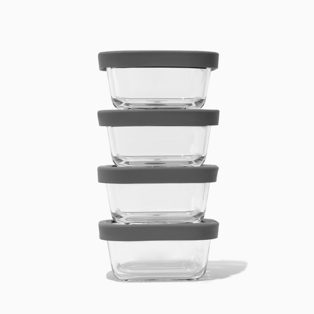 Square Glass Food Storage Containers DestGlow