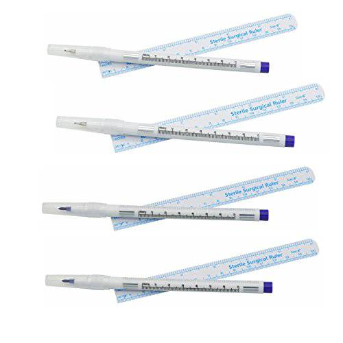 Sterile surgical ruler with pen